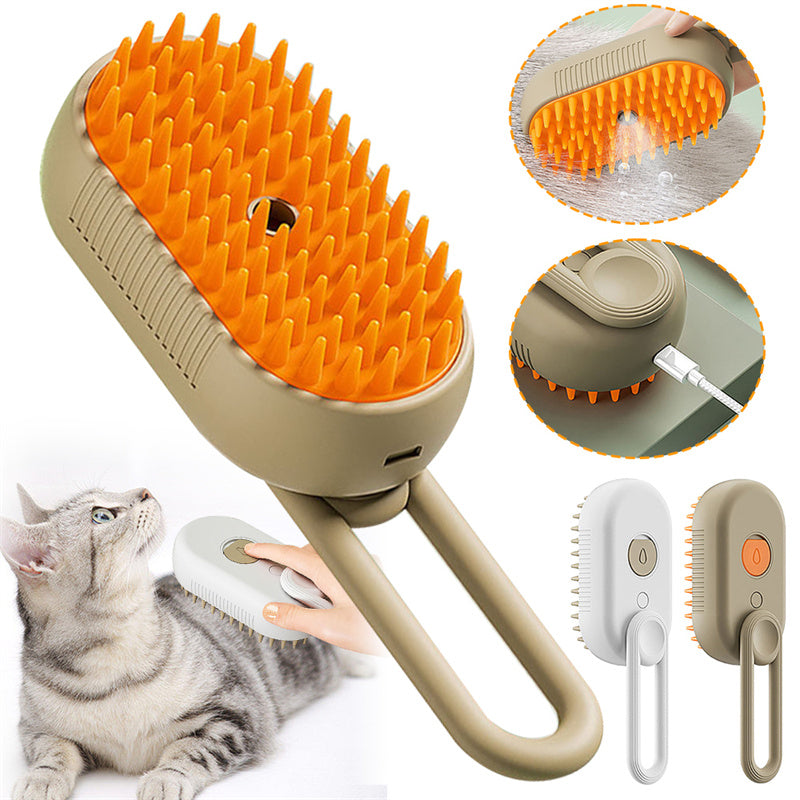 PawLife 3-in-1 Steam Grooming Brush
