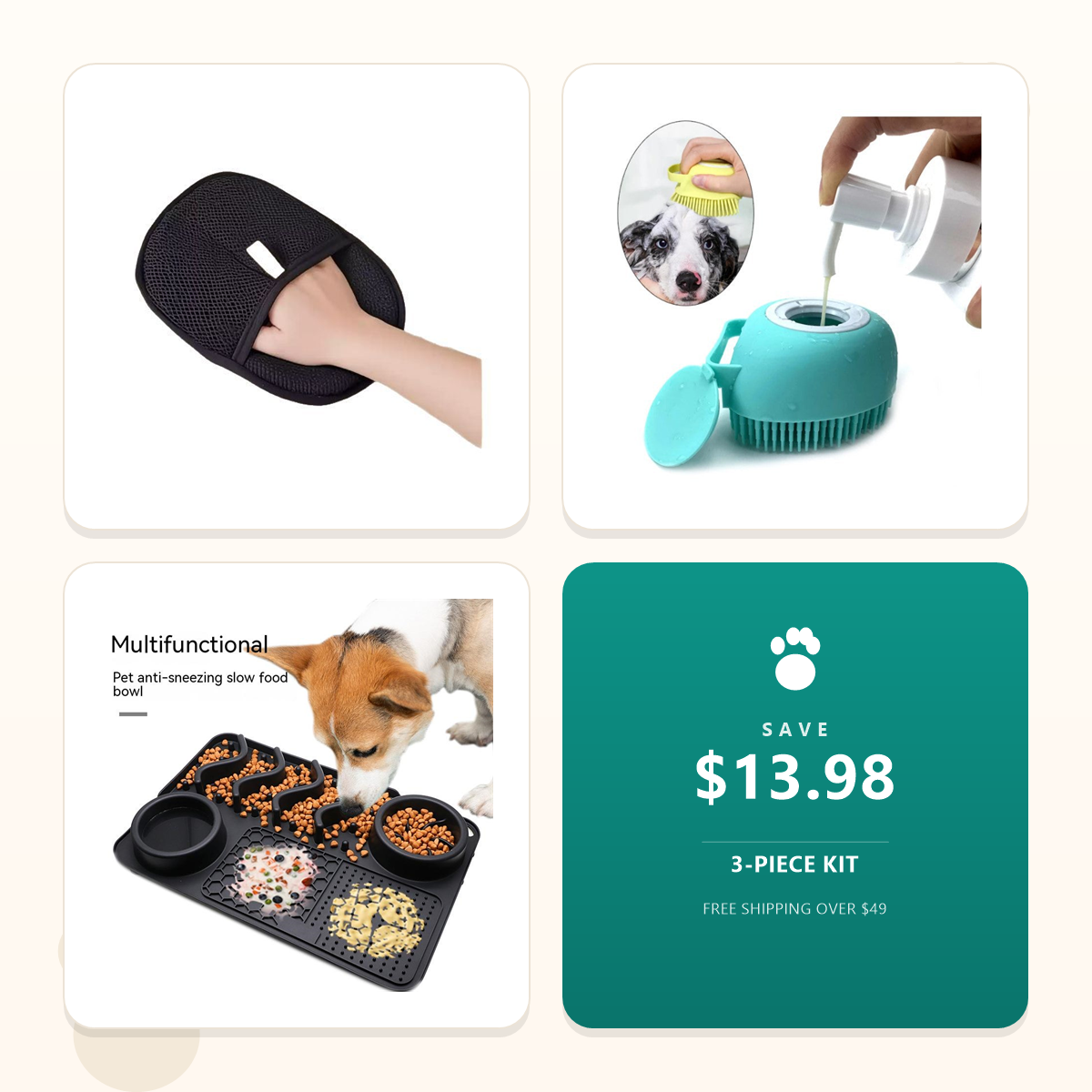 PawLife New Pet Starter Kit - 3-piece starter bundle