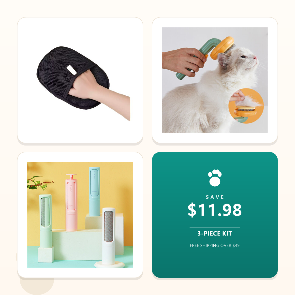 PawLife Shedding Season Kit - 3-piece deshedding bundle